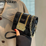Small Crossbody Bags for Women Lock Flap Purse Messenger Bag