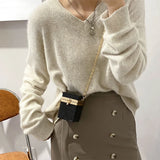 Acrylic Shoulder Bag Rhinestones Chain Crossbody Box Shape