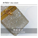 Acrylic Shoulder Bag Rhinestones Chain Crossbody Box Shape