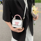 Mini Heart Shaped Leather Crossbody Bag for Women