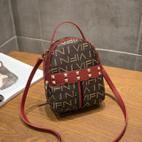 Women Mini Shoulder Bag Willow Ribbon Letter Pattern Small Backpack
