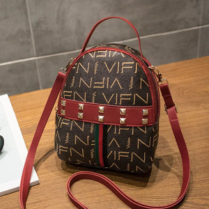 Women Mini Shoulder Bag Willow Ribbon Letter Pattern Small Backpack