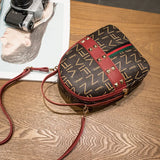 Women Mini Shoulder Bag Willow Ribbon Letter Pattern Small Backpack