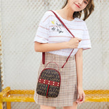 Women Mini Shoulder Bag Willow Ribbon Letter Pattern Small Backpack