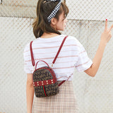 Women Mini Shoulder Bag Willow Ribbon Letter Pattern Small Backpack