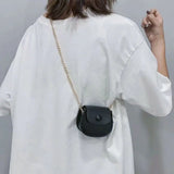 Mini Shoulder Bags Women Handbags Chain Saddle Bag PU Leather Crossbody
