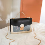 Women Small Square Shoulder Bag Star Sequin Messenger Crossbody Clutch Wallet Ha