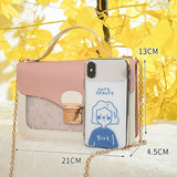 Women Small Square Shoulder Bag Star Sequin Messenger Crossbody Clutch Wallet Ha