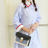 Women Mini Square Shoulder Bag Star Sequin Crossbody Clutch Wallet Handbags