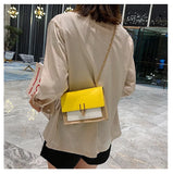 Women Mini Square Bag PU Leather Shoulder Bag Lady Messenger Bag