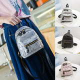 Women Mini Plaid Backpack PU Leather Shoulder School Rucksack