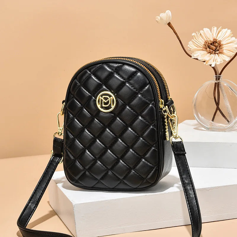 Women Leather Large Capacity Wallet Crossbody Clutch