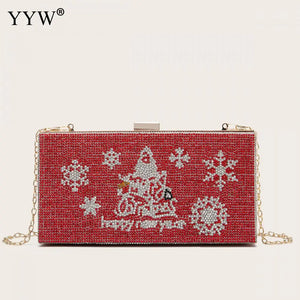 Diamond Clutch Bag Chain Wedding Dinner Handbag