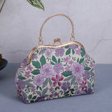Women's Vintage Metal Shell Bag with Fringe Tassel