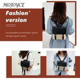Women Multi-Function Backpack Straw PU Leather School Bag