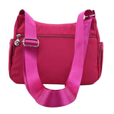 Women Multiple Compartment Crossbody Bag Waterproof Nylon Messenger Chest Bag