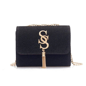 Women Small Tassel Chain Messenger Crossbody Shoulder Bag Handbags
