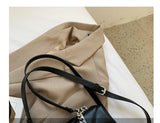 Women Soft Square Crossbody Bag with Metal Chain Shoulder