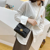 Women Diagonal houlder Fahion Lock Rhombu Chain Crobody Clutch Bag