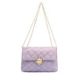 Women Diagonal houlder Fahion Lock Rhombu Chain Crobody Clutch Bag