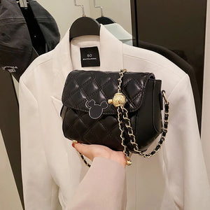 Women Diamond Chain Shoulder Bags PU Leather Messenger Bags