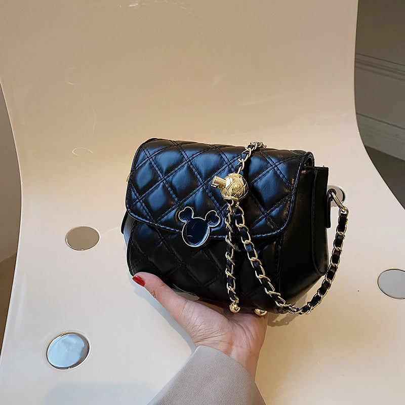Women Diamond Chain Shoulder Bags PU Leather Messenger Bags