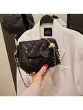 Women Diamond Chain Shoulder Bags PU Leather Messenger Bags