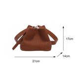 Women PU Leather Bucket Crossbody Bags Solid Shoulder Bags Female Daily Small Me