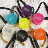Women Transparent Candy Hand-held Small Round Jelly Messenger Shoulder Bag