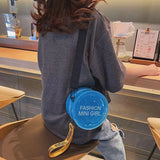 Women Transparent Candy Hand-held Small Round Jelly Messenger Shoulder Bag