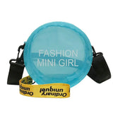 Women Transparent Candy Hand-held Small Round Jelly Messenger Shoulder Bag