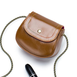 Women Leather Mini Coin Purse One-shoulder Messenger Small Bag