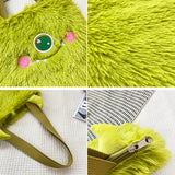 Japanese Funny Plush Handbag Embroidery Little Monster