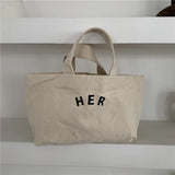 Women Canvas Lunch Bag Tote Box Picnic Storage Office Female