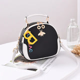 Women Small Shoulder Messenger Bag Female Girl Circle Handbags Style Crossbody B
