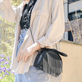 Luxuey Tassel Handbag with Bow for Women