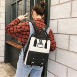 Women Nylon Backpack Waterproof School Bags for Teenagers Girls