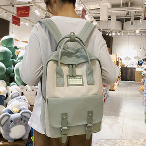 Women Nylon Backpack Waterproof School Bags for Teenagers Girls