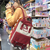 Women Nylon Backpack Waterproof School Bags for Teenagers Girls