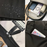 Women Nylon Backpack Waterproof School Bags for Teenagers Girls