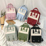 Women Nylon Backpack Waterproof School Bags for Teenagers Girls