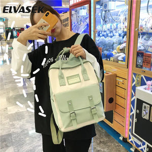 Nylon Candy Waterproof School Bags Teen Girls Backpack