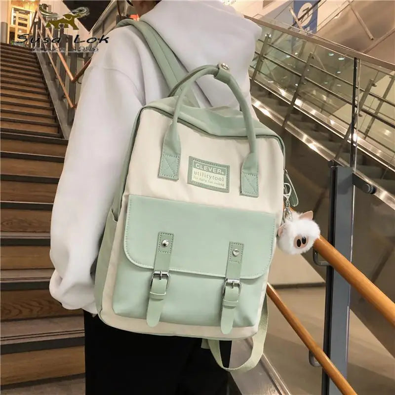 Waterproof Nylon Teen Girls Backpack