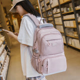 Waterproof nylon school backpack for girls
