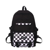 Nylon School Backpack for Girls Waterproof Patchwork Rucksack Mochila