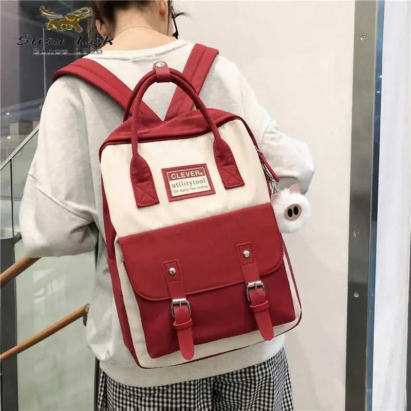 Waterproof Nylon Teen Girls Backpack