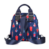 Waterproof Nylon Backpack Cute Cartoon Print Mini Shoulder Bag