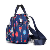 Waterproof Nylon Backpack Cute Cartoon Print Mini Shoulder Bag