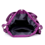 Women Nylon Backpacks Casual Drawstring Rucksack Multifunction Shoulder Bag