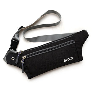 Women Nylon Waist Pack Belly Purse Waist Bag with Zipper Pocket